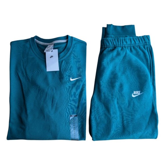Nike Other - Nike Solo Swoosh Men's Sweatsuit Size XL Teal Matching Tracksuit 2 PC Outfit NWT